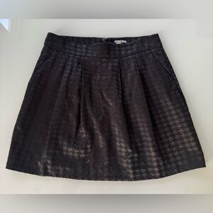 Halogen Black Textured Houndstooth Skater Skirt – Size 10